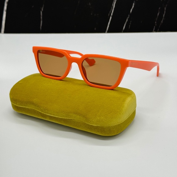 NEW GG1539S 004 GUCCI CAT EYE WOMEN SUNGLASSES GUCCI ORANGE EYEWEAR - Picture 1 of 12
